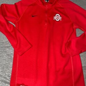 Nike Scarlet Ohio State Quarter-Zip Pullover